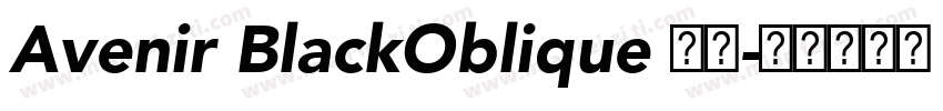 Avenir BlackOblique 黑体字体转换